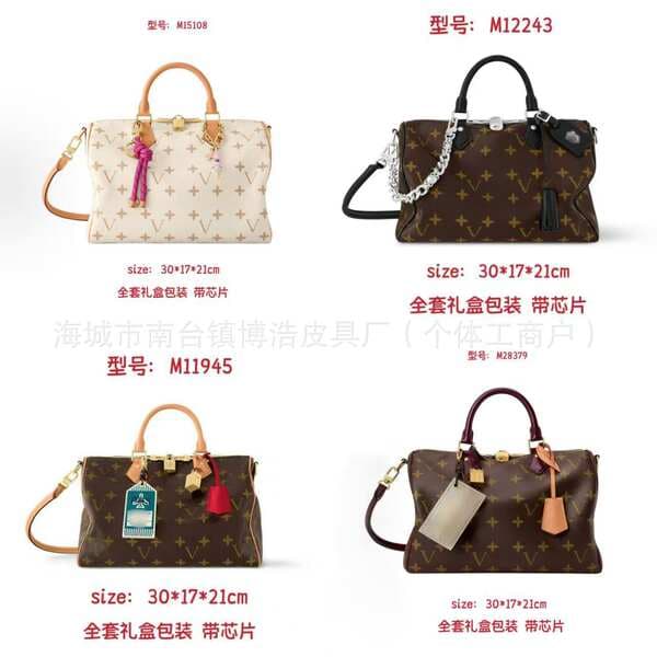 New Monogram Shoulder Bag Speedy 30 Crossbody Boston Pillow Bag Large Capacity Daily Commuter Bag For Women