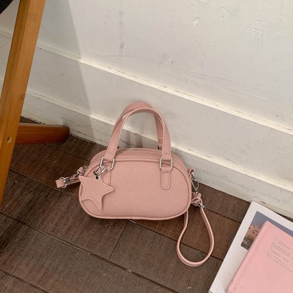 Niche Design Bowling Bag For Women, Cute 2026 New Retro Handbag, Single Shoulder Crossbody Boston Bag