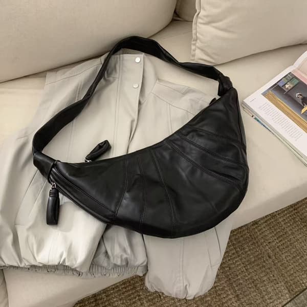 Imported Italian Sheepskin Hobo Bag Luxury Genuine Leather Women's Handbag Effortless Chic Versatile Crossbody Bag