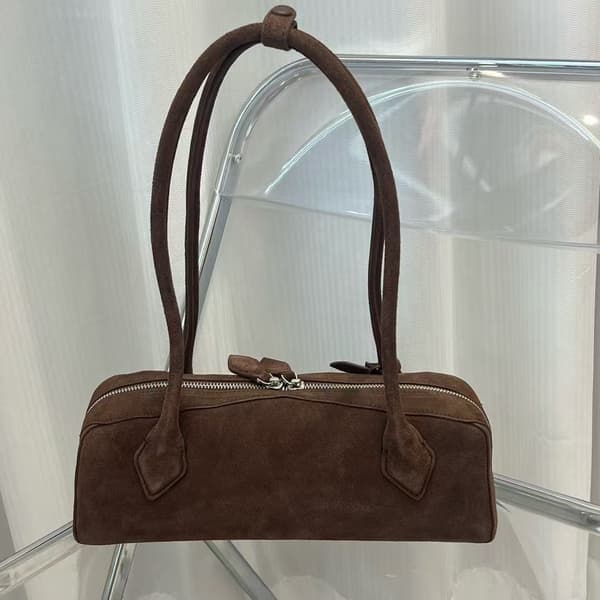 New French Retro Niche Baguette Bag Genuine Leather Women's Underarm Shoulder Handbag