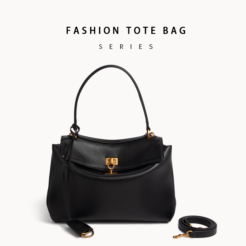 2026 New Matte Genuine Leather Crossbody Bag - Large Capacity Vintage Underarm Tote for Commuting - Thumbnail 10