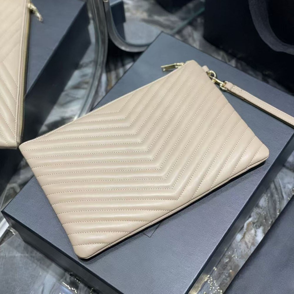 New Women's Genuine Leather Clutch Calfskin Multi-card Slot Evening Bag Fashion Phone Envelope Bag - Thumbnail 2