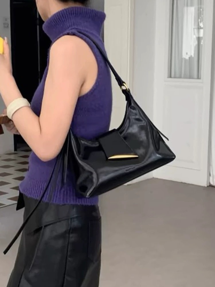 Niche Design Minimalist Underarm Bag - 2026 New Trendy Tote Shoulder & Crossbody Bag for Petite Women - Thumbnail 6