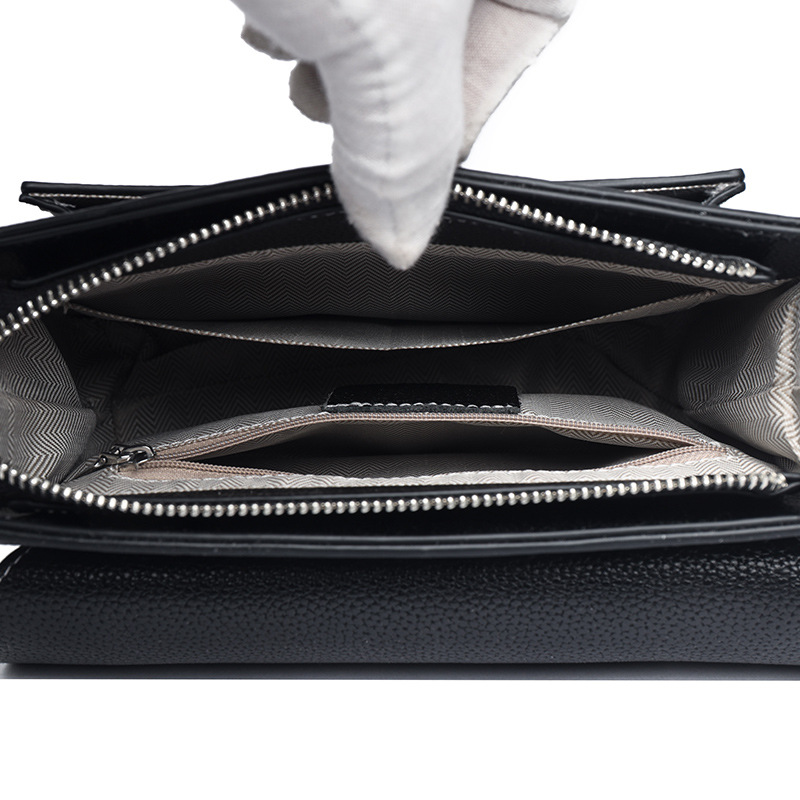 2025 Summer New Top Grain Leather Handbag - French Style Women's Crossbody Mini Square Bag - Thumbnail 4