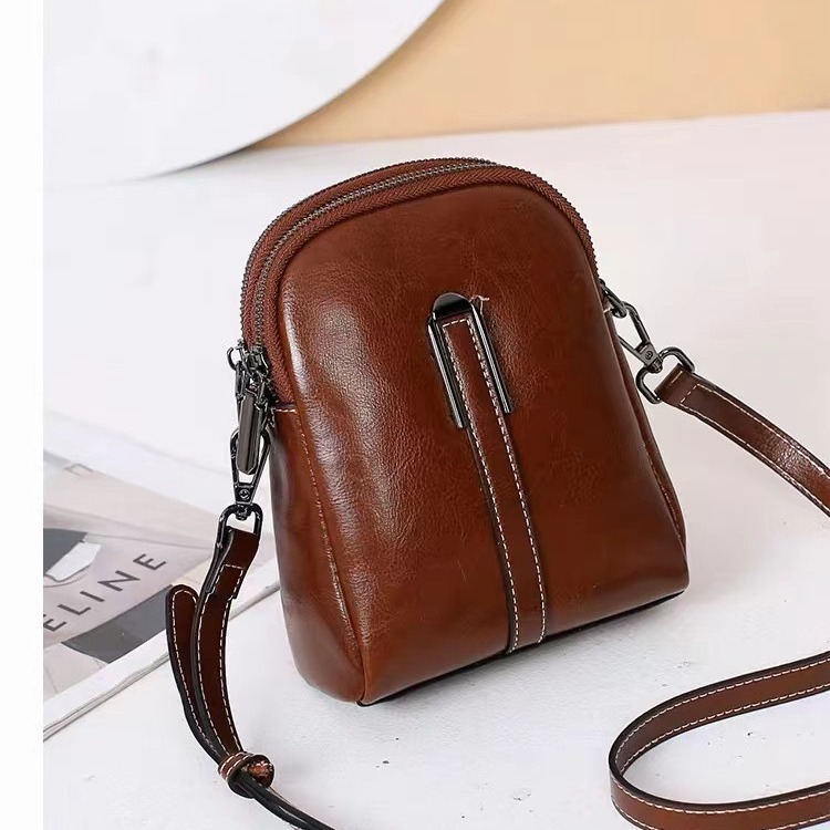 2024 New Genuine Leather Shell Bag, Fashionable Commuter Mini Shoulder Bag - Thumbnail 2