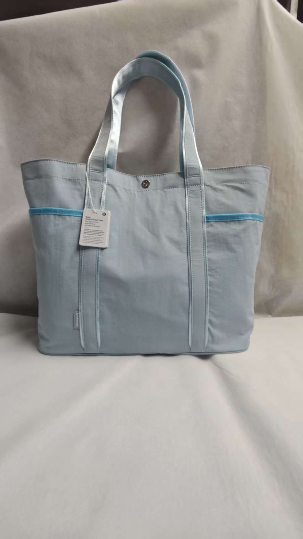 Lululemon Style Daily Multi-Pocket Waterproof Canvas Tote Bag - 20L Large Capacity Yoga Bag - Thumbnail 8