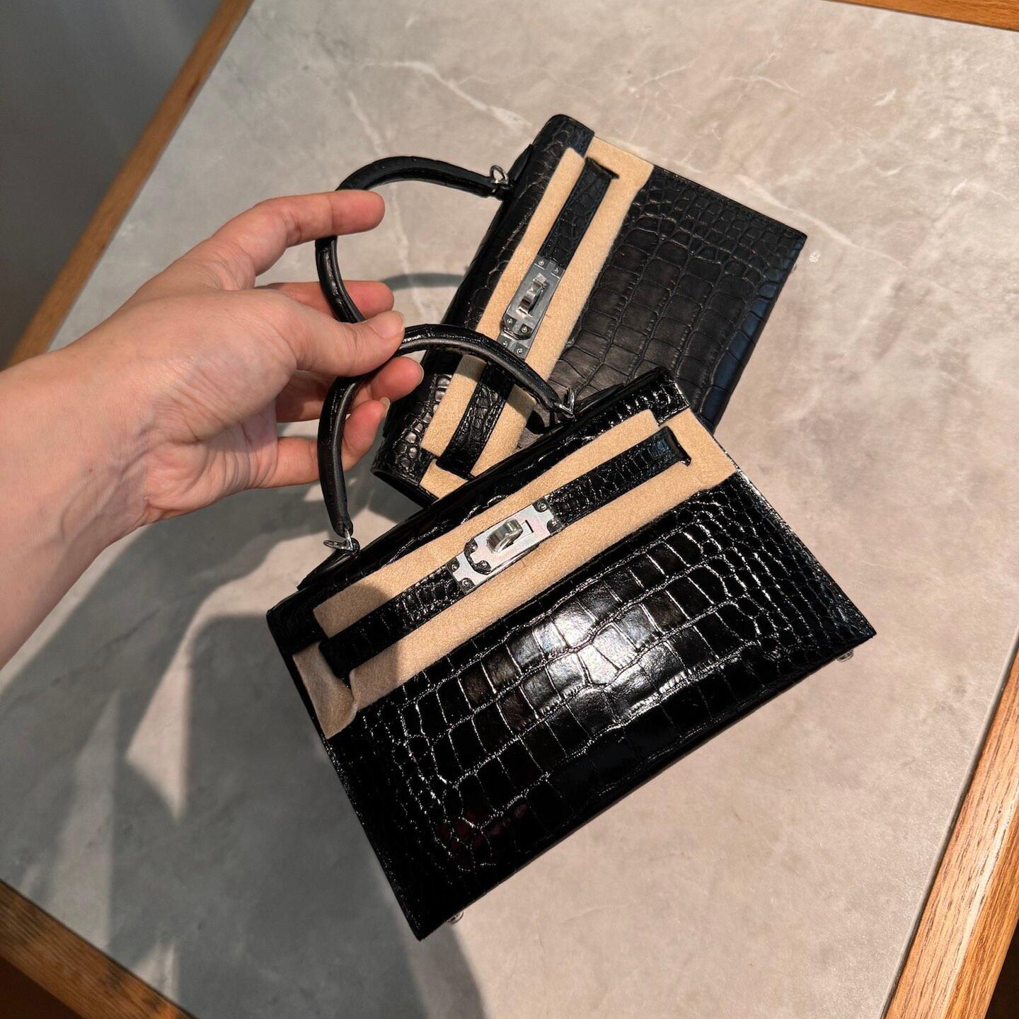 Genuine Leather Crossbody Bag for Work