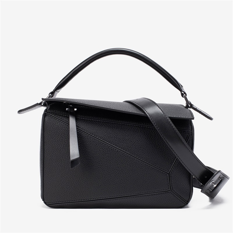 Minimalist PU Geometric Handbag - Versatile Large Capacity Crossbody Doctor Bag - Thumbnail 6