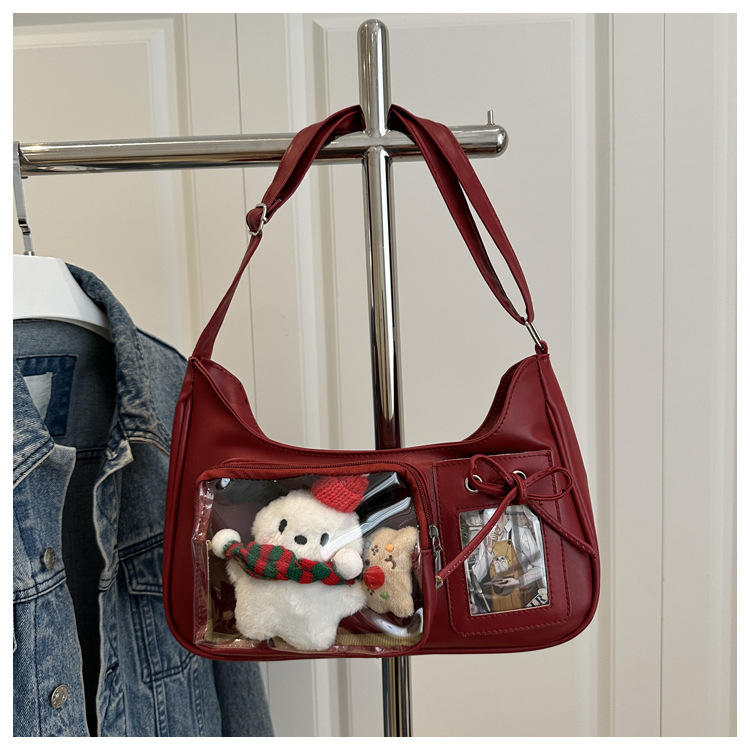 2025 New Transparent Trendy Ita Bag Small Capacity Shoulder Crossbody Bag Ins Style Streetwear - Thumbnail 8