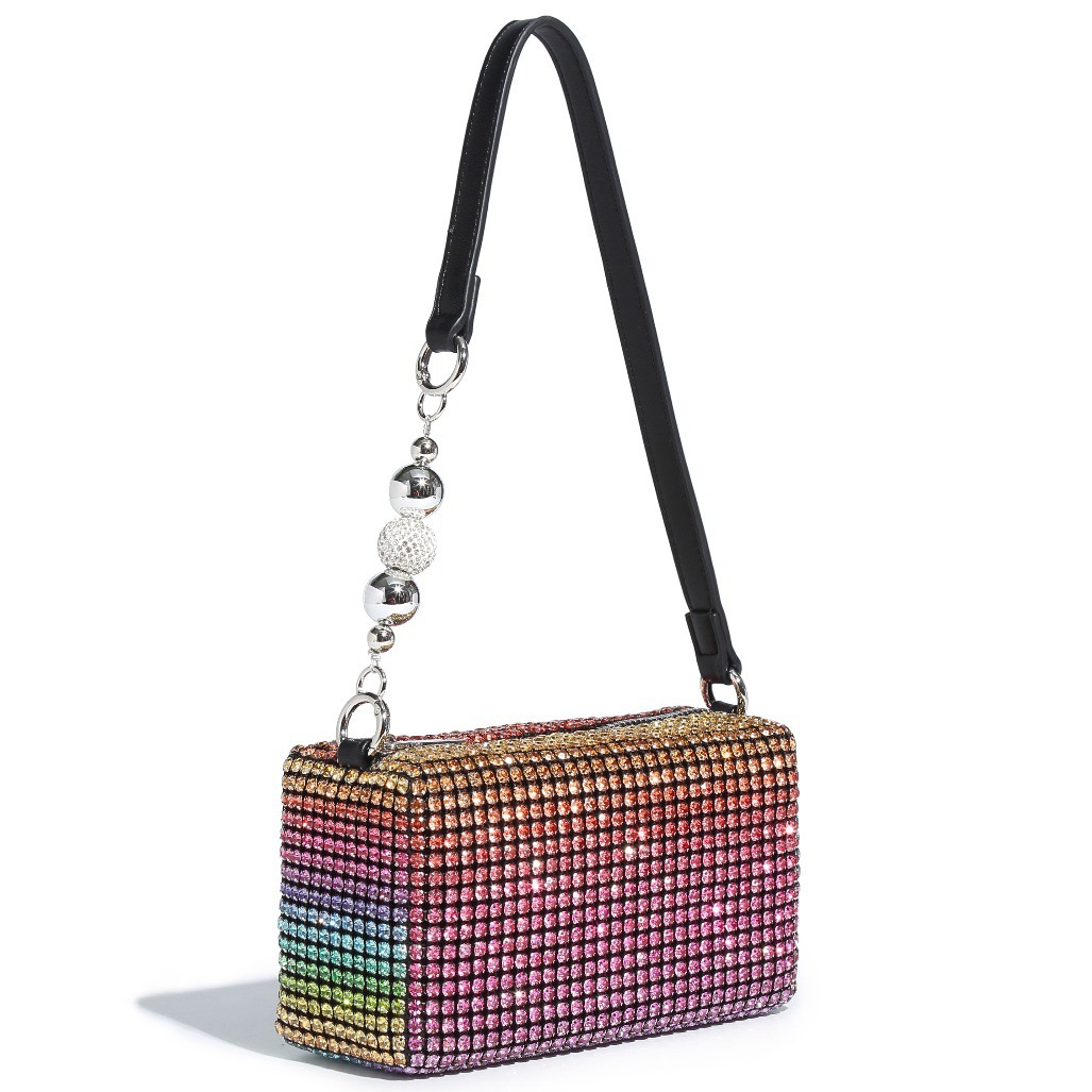 Rhinestone Evening Clutch Bag, Sparkling Crossbody & Handbag for Women - Thumbnail 16