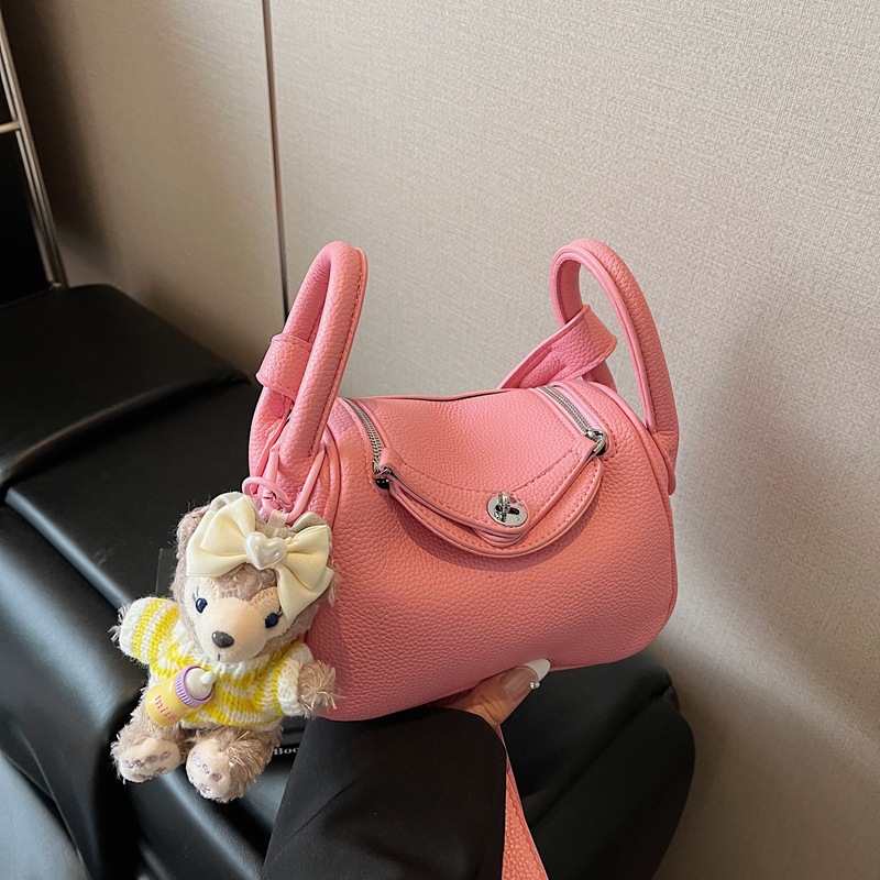 2025 New Solid Color Doctor Bag Large Capacity Casual Shoulder Bag Commuter Pillow Bag - Thumbnail 10