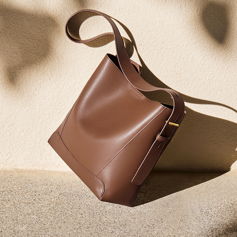 Nalan Du 2026 New Collection Women's Crossbody Bag - Versatile Genuine Leather Bucket Bag - Thumbnail 12