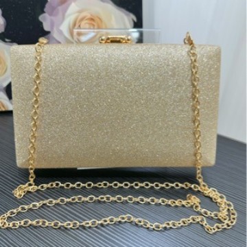 Luxury Rhinestone Evening Clutch - Sparkling Wedding & Formal Dress Bag with Chain - Thumbnail 4