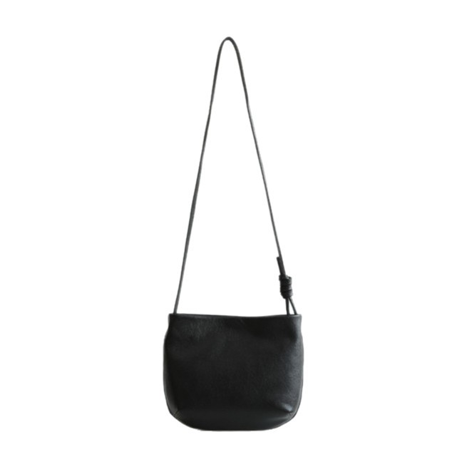 Niche Design Genuine Vegetable Tanned Cowhide Shoulder Bag Saddle Bag Underarm Tote Bag - Thumbnail 2