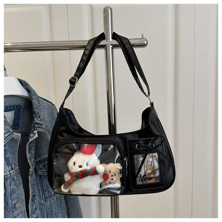 2025 New Transparent Trendy Ita Bag Small Capacity Shoulder Crossbody Bag Ins Style Streetwear - Thumbnail 6