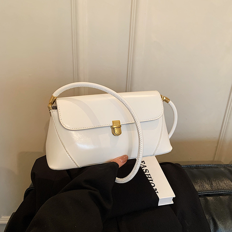 High-End Elegant Fashion Shoulder Bag Retro French Baguette Underarm Bag Trendy Crossbody - Thumbnail 10