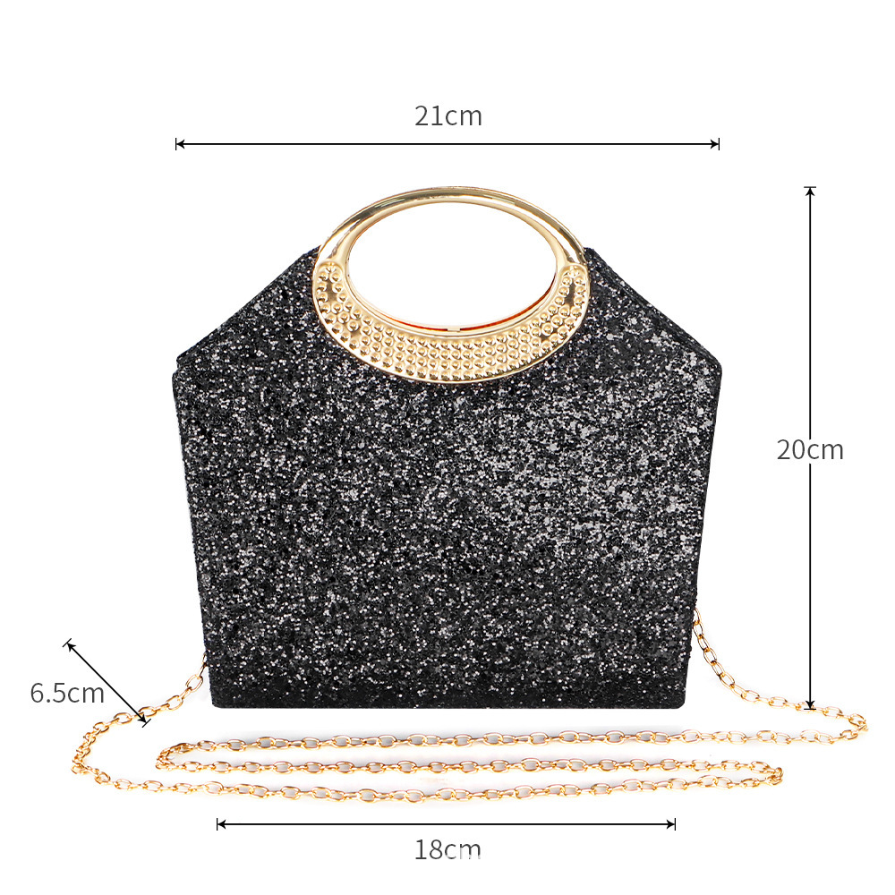 Amazon New Sparkling Diamond Handbag High-end Elegant Evening Bag Shiny Crossbody Clutch - Thumbnail 8