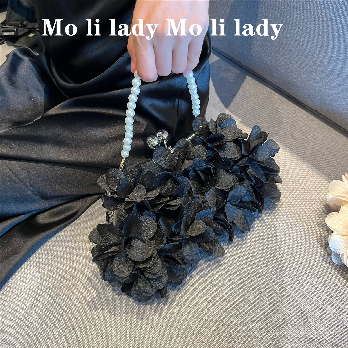 2025 Spring/Summer Petal Evening Clutch - New Chinese Style Hanfu Accessory Bag - Thumbnail 6