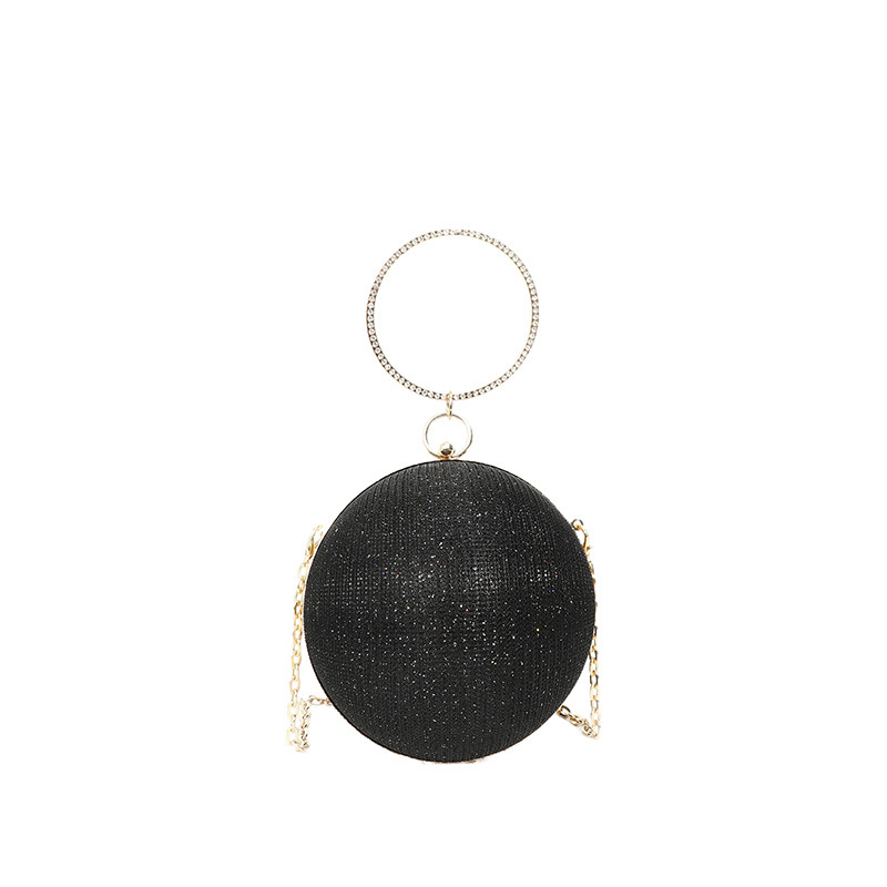 Luxury European Style Chain Handbag Round Sphere Bag for Evening & Parties - Thumbnail 7
