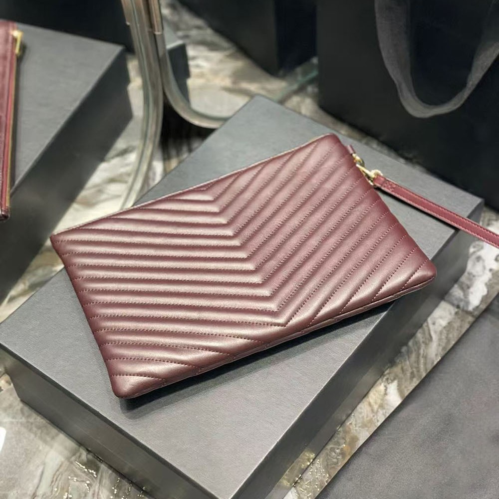 New Women's Genuine Calfskin Clutch Bag Multi-card Slot Evening Bag Fashion Phone Envelope Bag - Thumbnail 3