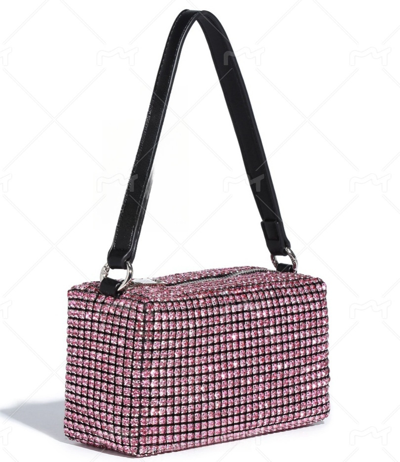 Rhinestone Evening Clutch Bag, Sparkling Crossbody & Handbag for Women - Thumbnail 12