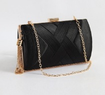 Elegant Silk Satin Fringed Evening Clutch with Chain Strap - Perfect for Banquets & Qipao - Thumbnail 9