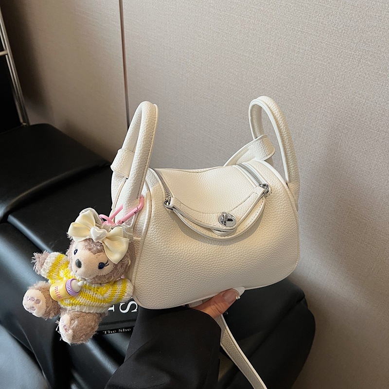 2025 New Solid Color Doctor Bag Large Capacity Casual Shoulder Bag Commuter Pillow Bag - Thumbnail 7