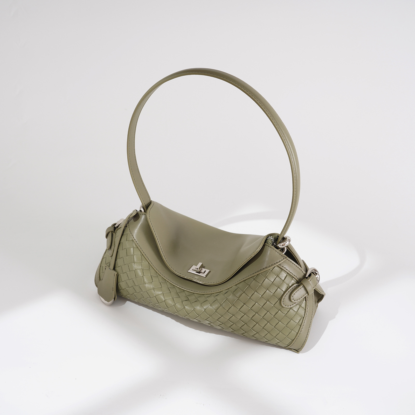 Cowhide Woven Bag for Daily Use