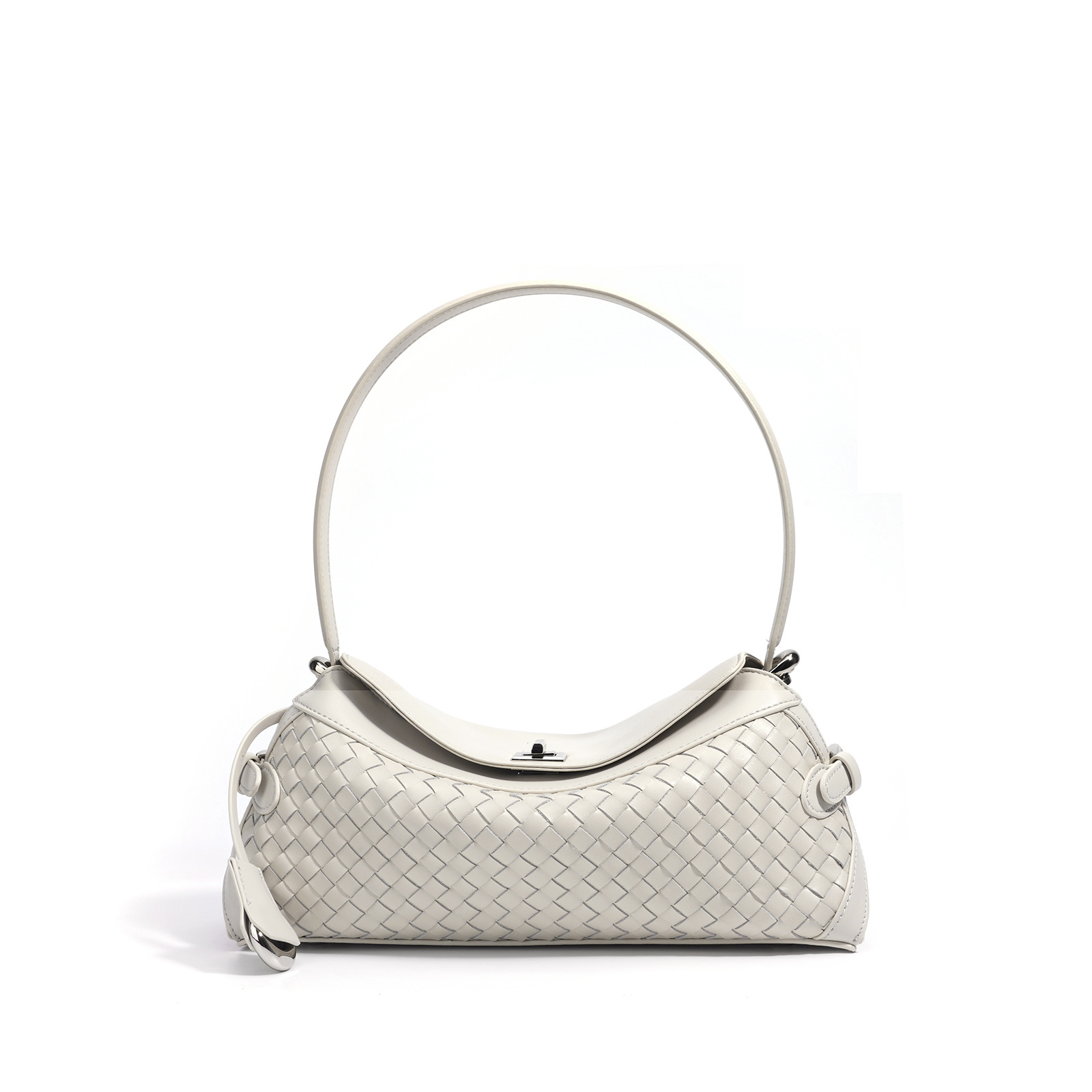 High-End Cowhide Shoulder Bag - French Niche Style Luxury Genuine Leather Underarm Bag for Commuting - Thumbnail 8