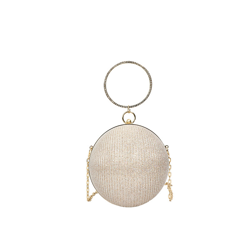 Luxury European Style Chain Handbag Round Sphere Bag for Evening & Parties - Thumbnail 6
