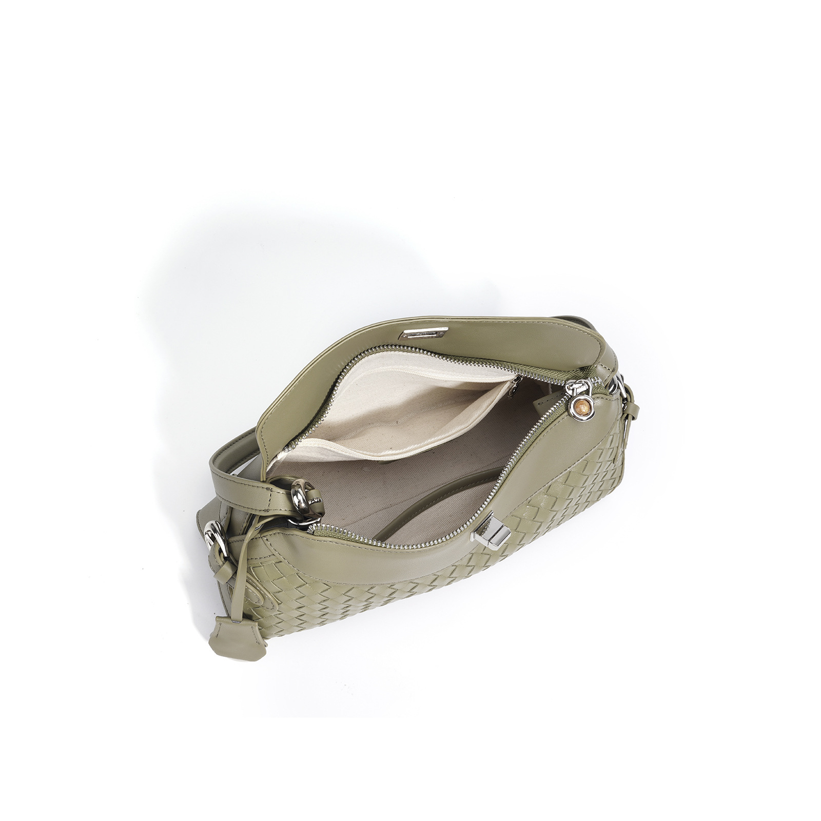 High-End Cowhide Shoulder Bag - French Niche Style Luxury Genuine Leather Underarm Bag for Commuting - Thumbnail 3