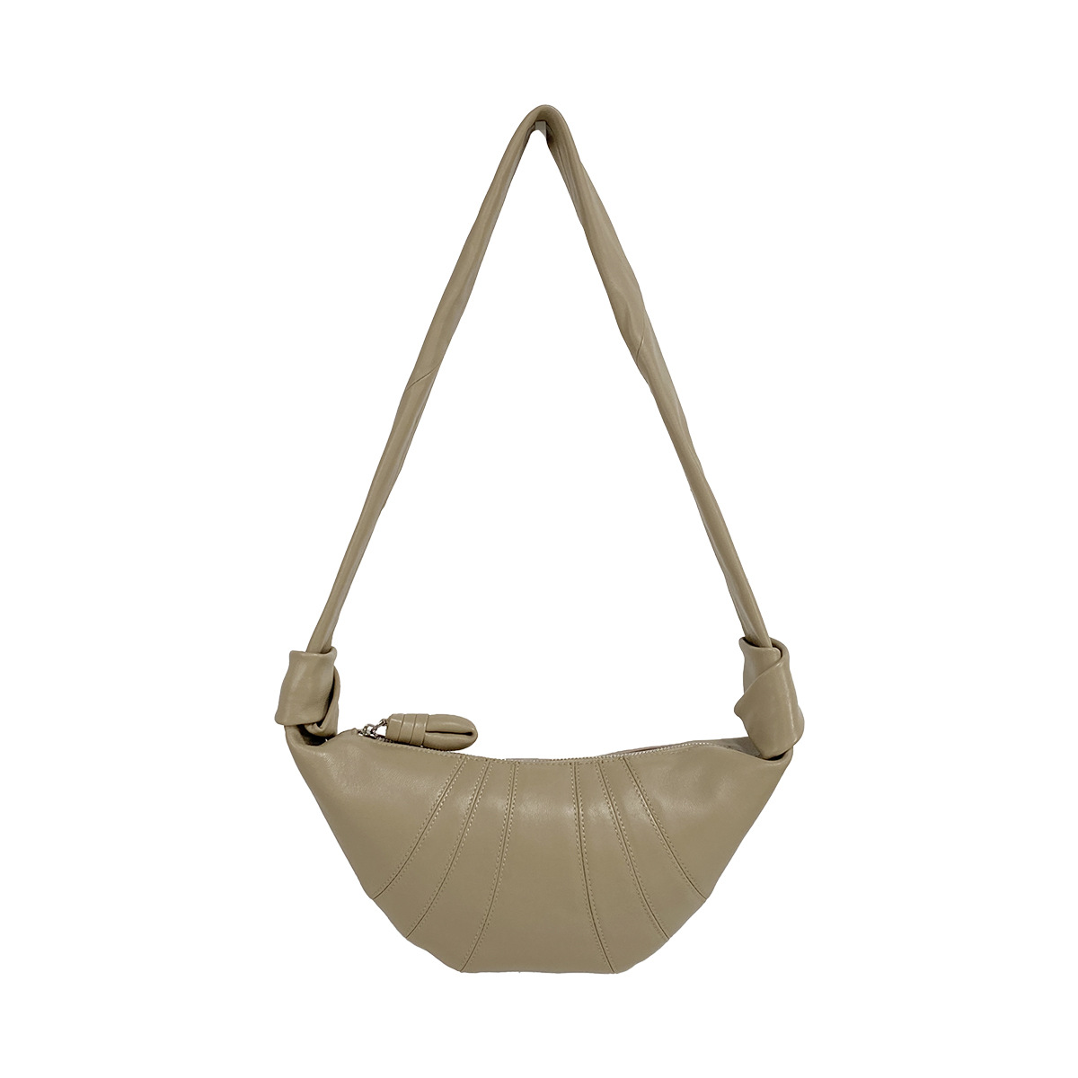 Premium Genuine Leather Croissant Bag Women's Shoulder Bag Elegant Commuter Dumpling Bag - Thumbnail 13