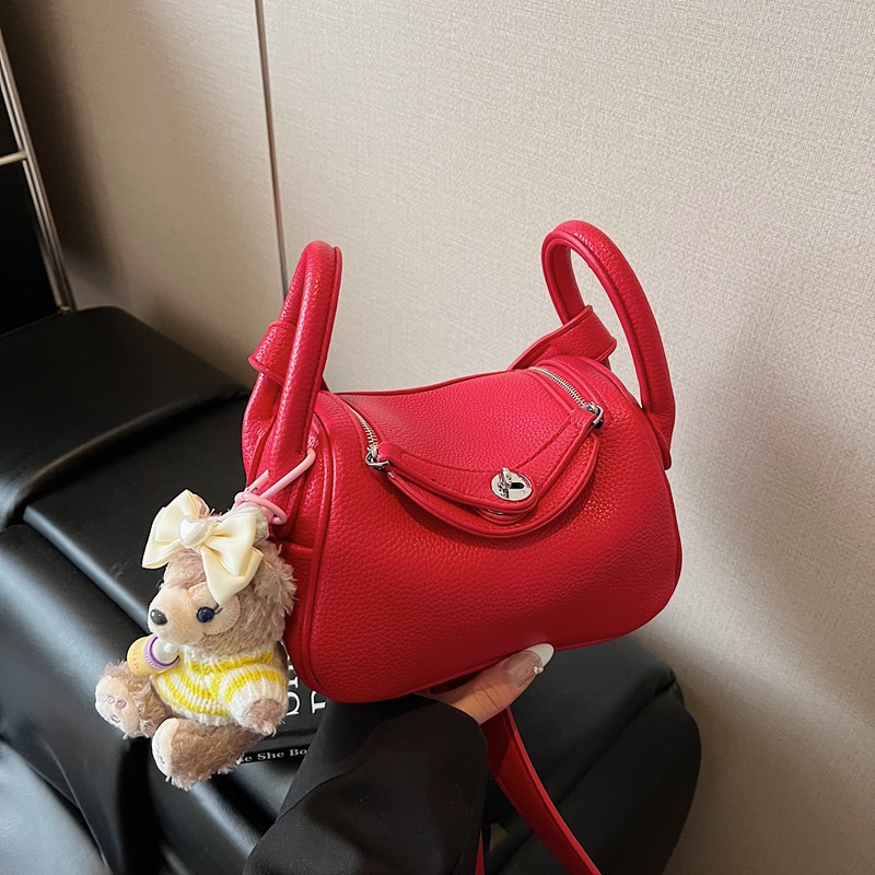 2025 New Solid Color Doctor Bag Large Capacity Casual Shoulder Bag Commuter Pillow Bag - Thumbnail 9