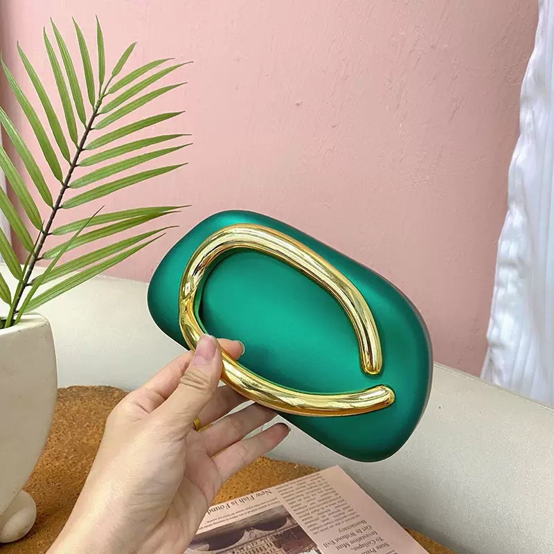 New Evening Bag with Acrylic Handle - Women's Crossbody & Shoulder Handbag - Thumbnail 46