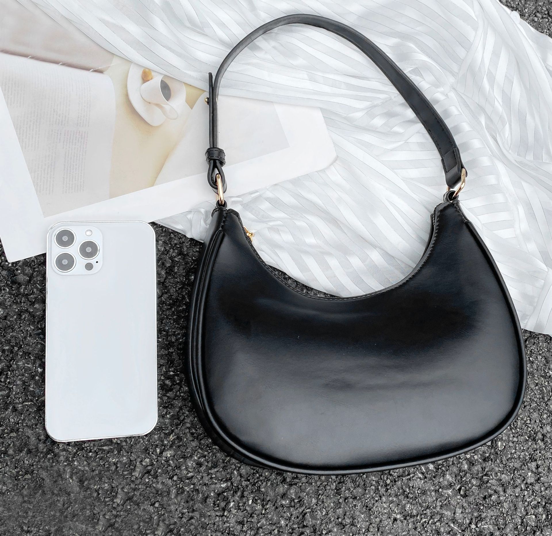 2024 New Arrival Crescent Shoulder Bag - Versatile Summer Hobo & Underarm Bag for Women - Thumbnail 10