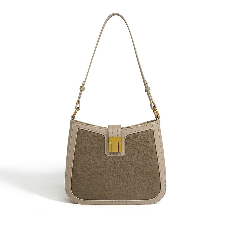 Premium Leather Underarm Bag, Trendy French Style Top Grain Leather Crossbody Shoulder Bag - Thumbnail 6