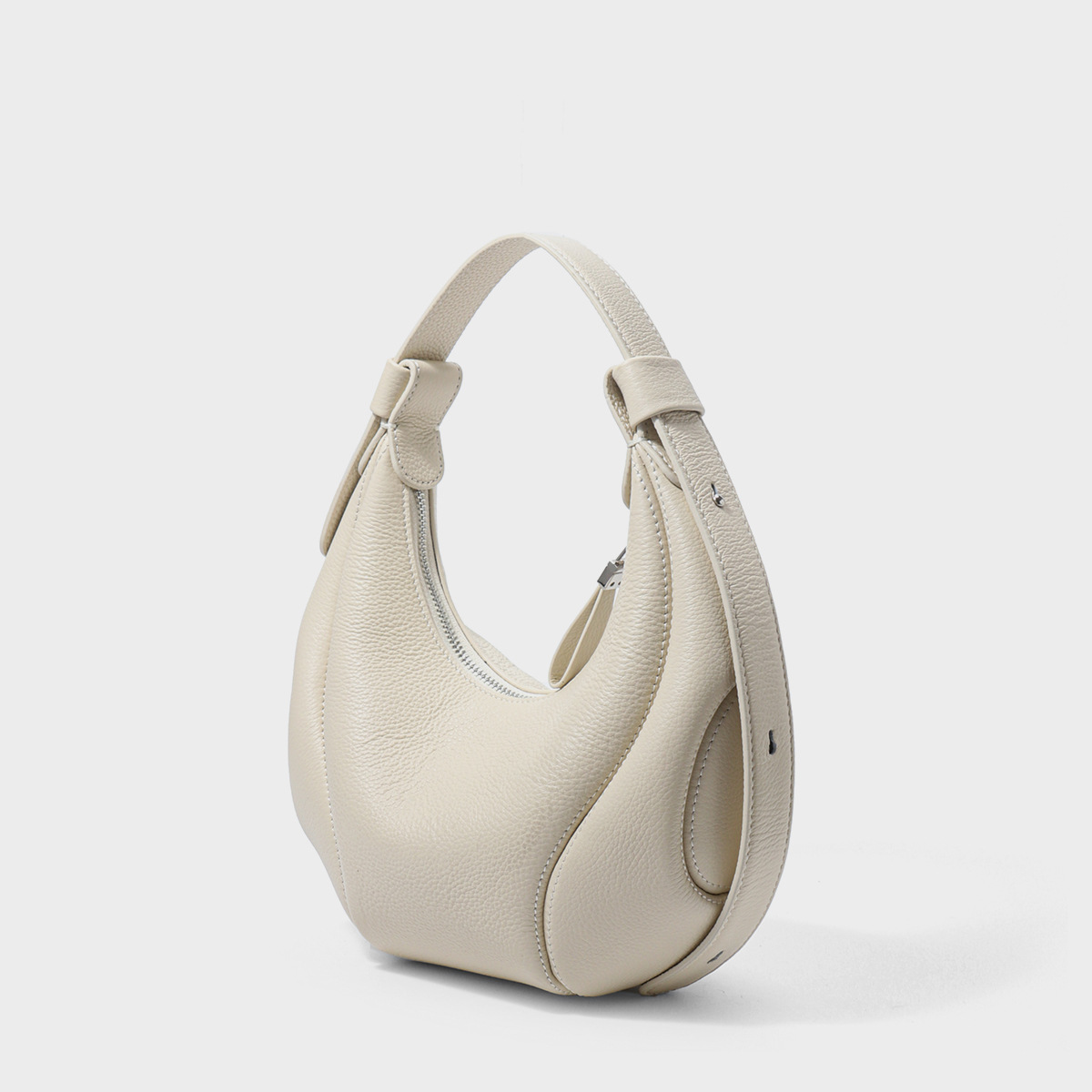 Fashionable Hobo Shoulder Bag 2026 Summer Top Grain Cowhide Crescent Bag Commuter Genuine Leather Crossbody Bag - Thumbnail 4