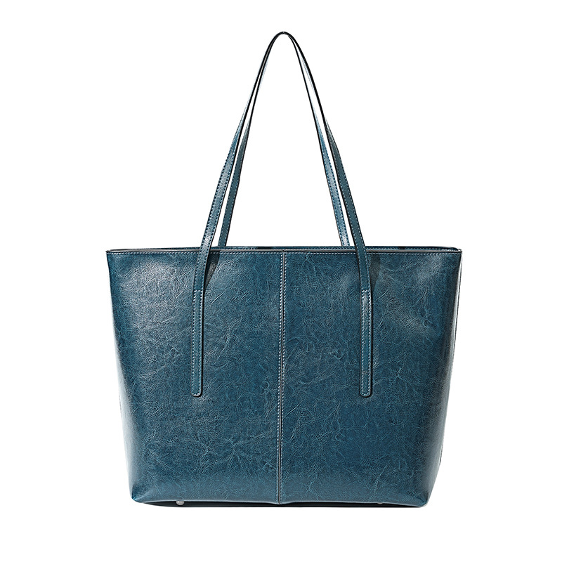 2025 Fashion Women's Genuine Leather Tote Bag - Large Capacity Commuter Shoulder Bag - Thumbnail 12