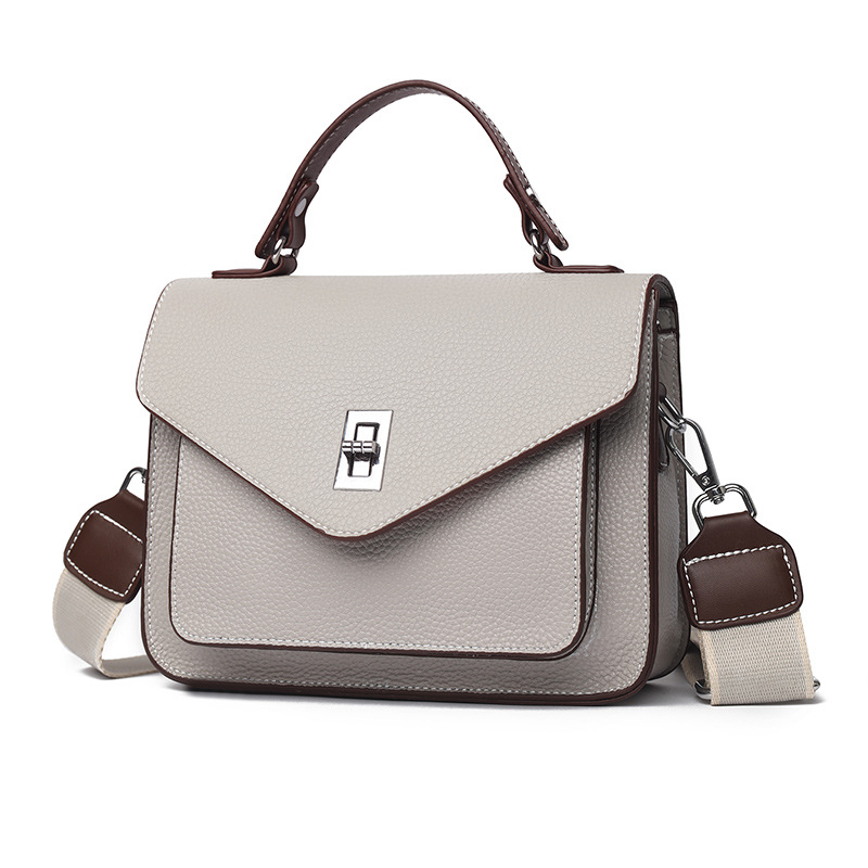 2025 Summer New Top Grain Leather Handbag - French Style Women's Crossbody Mini Square Bag - Thumbnail 5