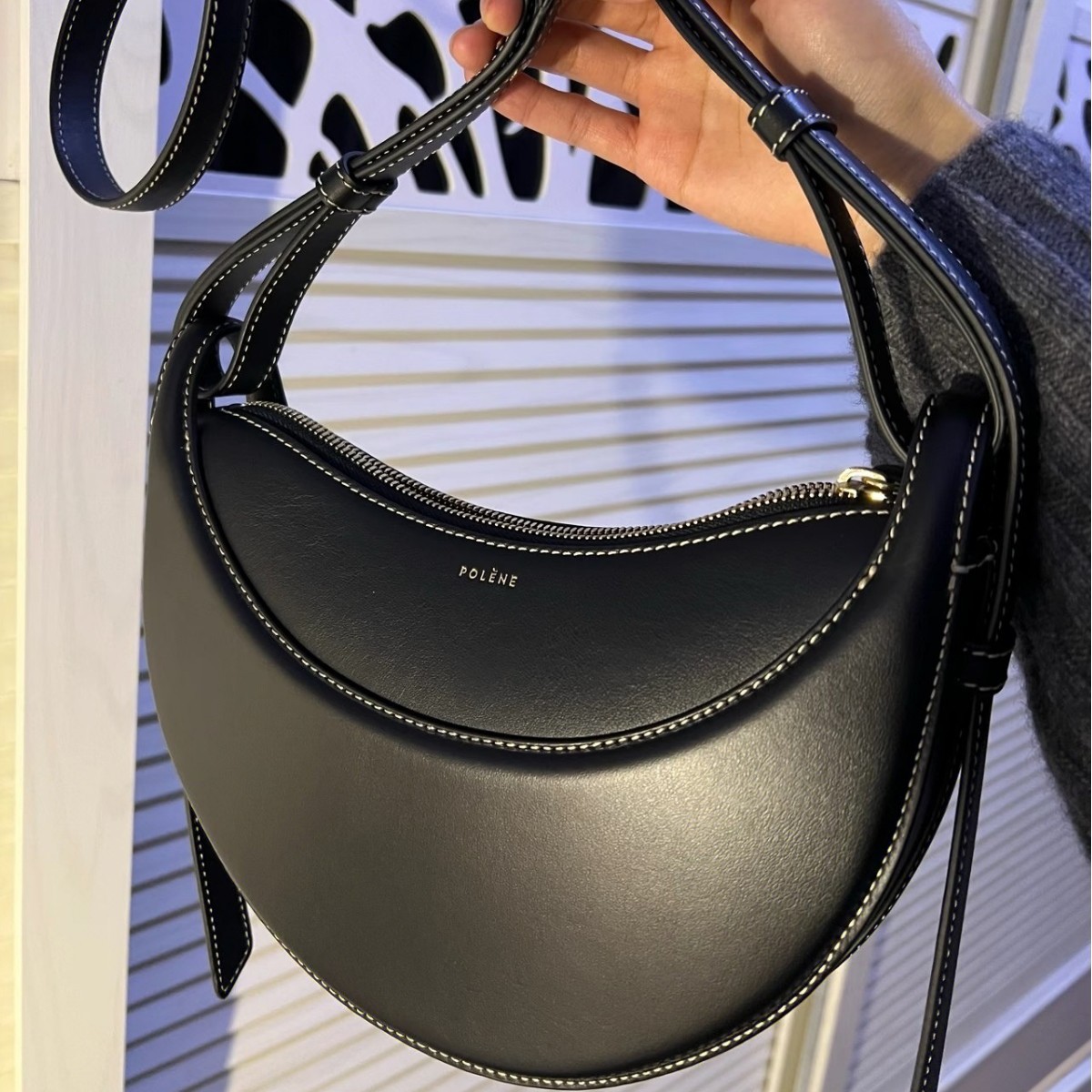 Genuine Leather Crescent Bag for Daily Use