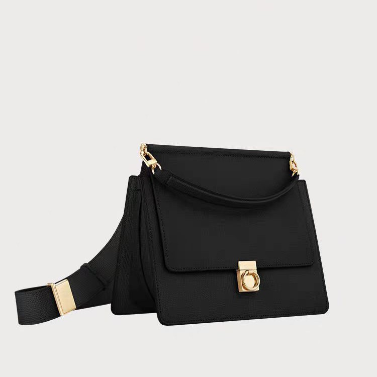 2026 New Arrival French Vintage Genuine Leather Small Square Chain Bag for Women - Thumbnail 3