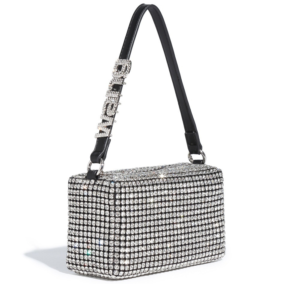 Rhinestone Evening Clutch Bag, Sparkling Crossbody & Handbag for Women - Thumbnail 14