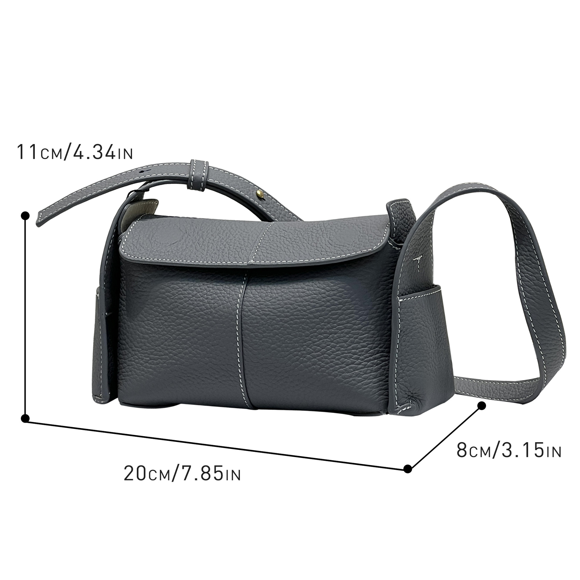 Luxury Genuine Leather Women's Bag - Niche Fashion Small Crossbody & Shoulder Bag for Commuting - Thumbnail 2