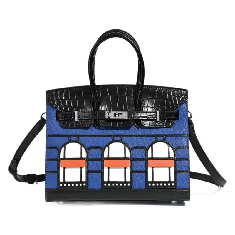 2026 New Arrival Genuine Leather Commuter Birkin Bag High-End Fashion Versatile Women's Handbag - Thumbnail 5