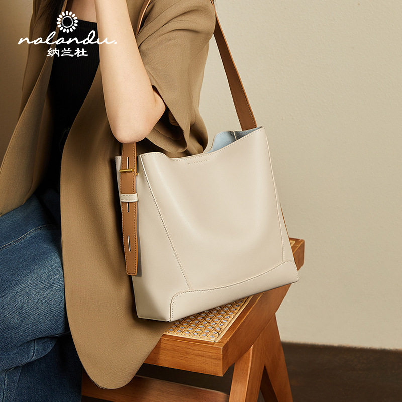 Nalan Du 2026 New Collection Women's Crossbody Bag - Versatile Genuine Leather Bucket Bag - Thumbnail 6