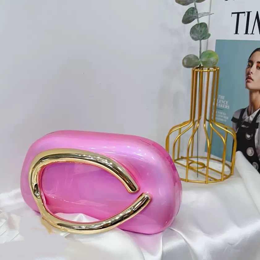 New Evening Bag with Acrylic Handle - Women's Crossbody & Shoulder Handbag - Thumbnail 35