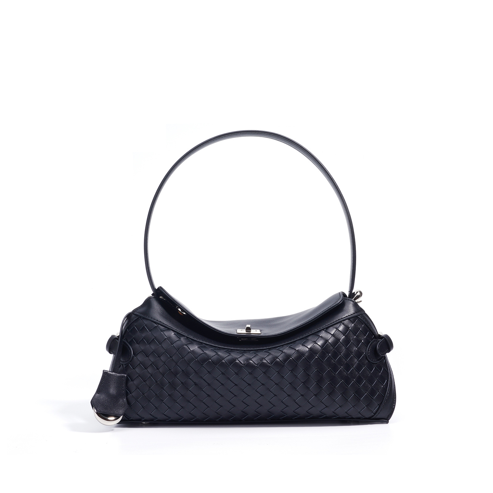 High-End Cowhide Shoulder Bag - French Niche Style Luxury Genuine Leather Underarm Bag for Commuting - Thumbnail 5