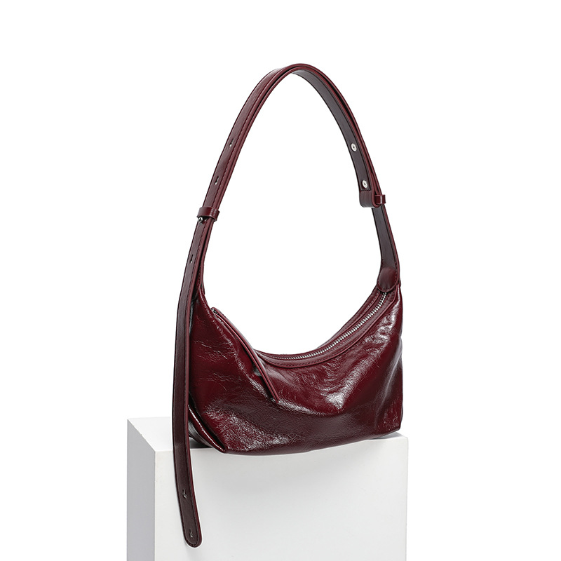 2025 New Genuine Leather Underarm Bag - Vintage Retro Crossbody & Commuter Shoulder Bag - Thumbnail 8