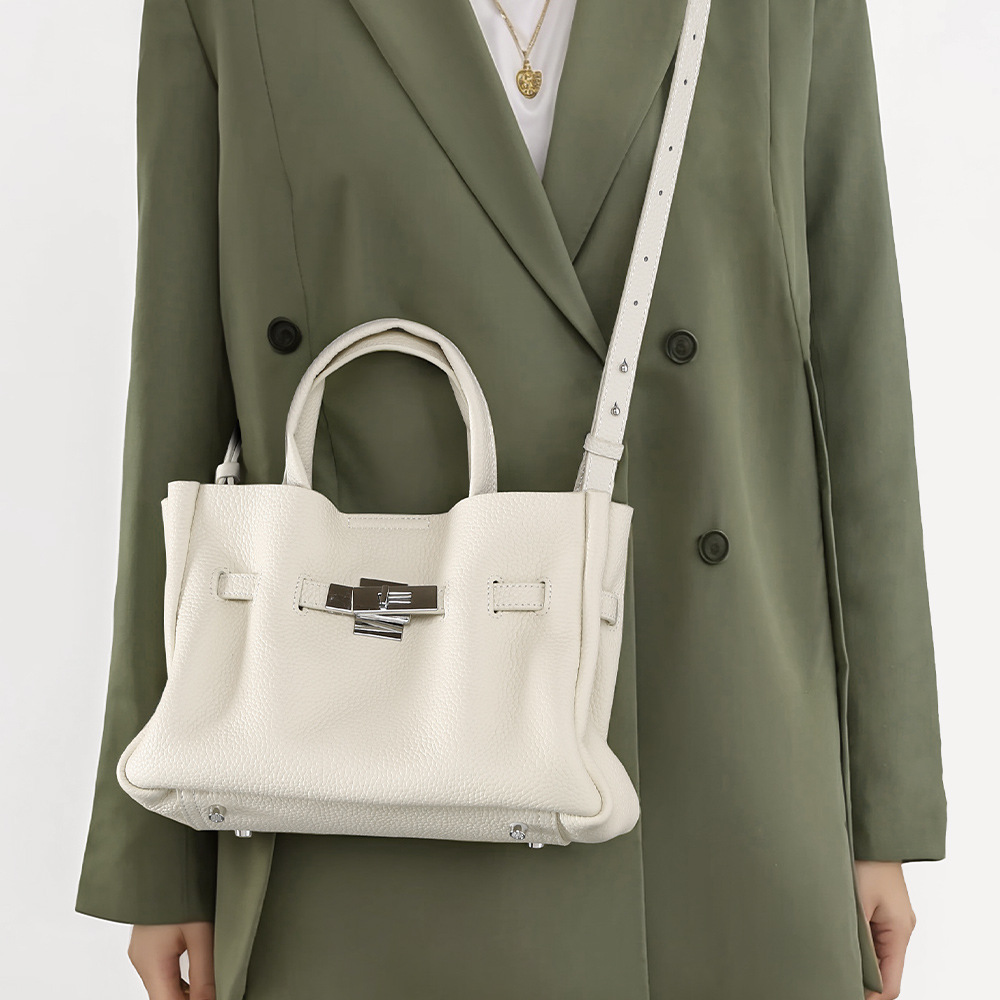 Genuine Leather Women's Tote Bag - Large Capacity Business Commuter Handbag & Crossbody - Thumbnail 3