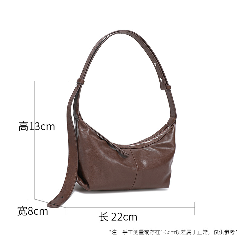 2025 New Genuine Leather Underarm Bag - Vintage Retro Crossbody & Commuter Shoulder Bag - Thumbnail 4